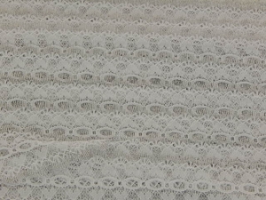 Feather Edge Eyelet Lace Per Meter 38mm White/Silver